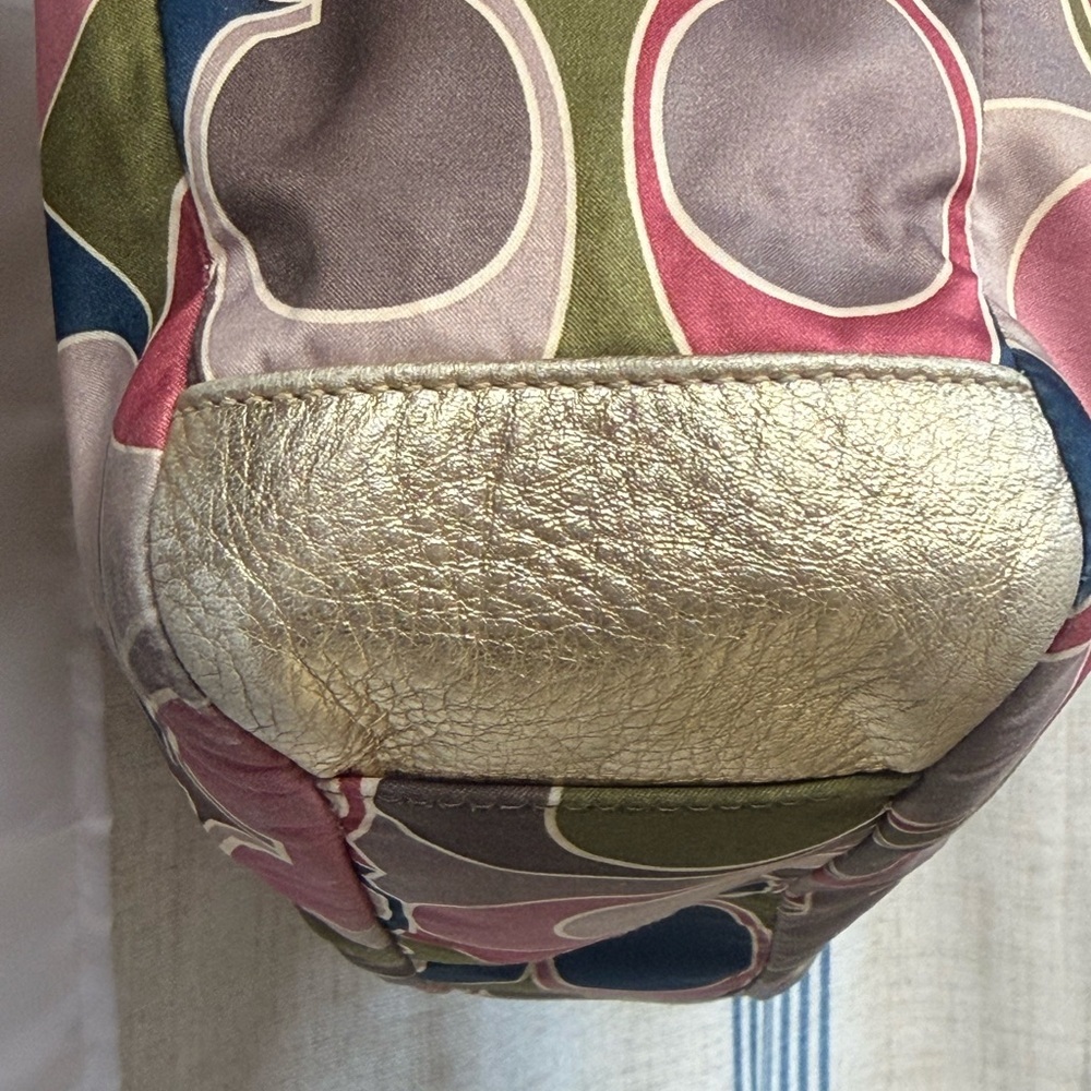 Coach Multicolor Tote with Gold Accents - Picture 4 of 12